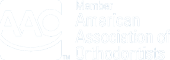 American Association of Orthodontists Black background logo featuring "AAO Member American Association of Orthodontists" with Wink Orthodontics in Prosper or Colleyville, TX.